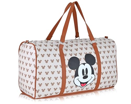 Disney Mickey Mouse Mouse Travel Bag, Duffle Bag, Overnight Bag, Weekender Bag | Mini 16 Inch Leather Classic Premium Travel Duffle Bag for Women, Men, Adults2
