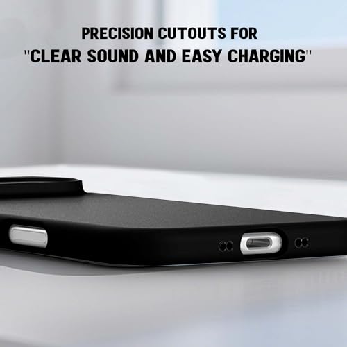 Image of Kratos Active Grip Silicone Case Cover Compatible with iPhone 17 Air - Enhanced Protection, Wireless Magnetic Charging Case with Raised Edge Camera & Screen Protection, Shock-Resistant Design Black