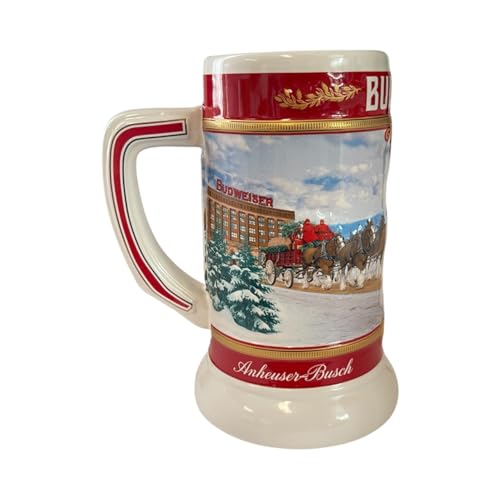 Budweiser 2025 Limited Edition Clydesdale Holiday Stein - Ceramic Beer Mug - Christmas Gift for Men, Father, Husband - Collectable Room Decor for Den, Man Cave, Home Bar The Journey #1