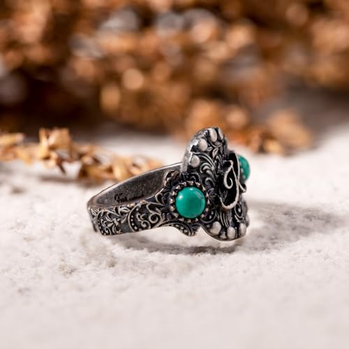 Getname Necklace Personalized Cattle Brand Turquoise Ring or Custom Initial Ring Unisex Turquoise Rings Sterling Silver Letter Ring Gift for Her Western Style Ring Cowgirl Ring3