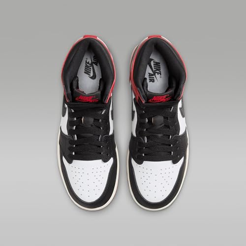 Air Jordan 1 Retro High OG - Black & White with Varsity Red Accents by Jordan4