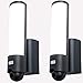 Produktbild Eco-Light, 5267102118, 2er-Set LED-Außenleuchte mit Kamera, Elara, Anthrazit, 18 Watt Lichtleistung mit Bewegungsmelder.