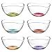 Produktbild 6 x Glasschalen Dessertschalen bunt Wellendesign zum Servieren von Eis, Obstsalat & Kuchen