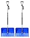 Produktbild 2X Ergonomische Schneeschaufel - Schneeräumer für kleine und große Schneemengen  Kunststoff-Blatt, Aluminiumkante, Aluminium-Stiel mit separatem Griffbereich