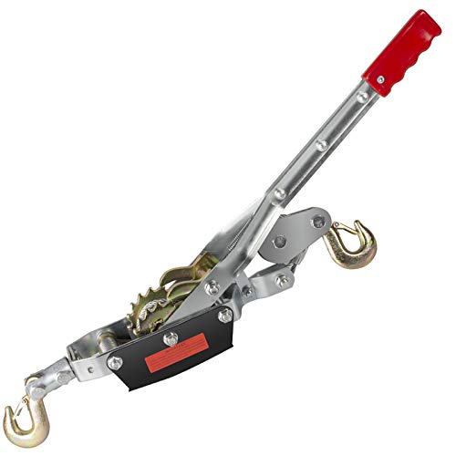 Funwill 660422 4 Ton Dual Gear Power Puller 8000Lbs Hand Power Cable Puller Ratchet System Heavy Duty Industrial Portable Cable Puller cover