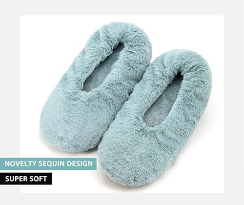 DICUIRD Women's Ballerina Slippers Lightweight House Slippers with Stretchable Heel Design4