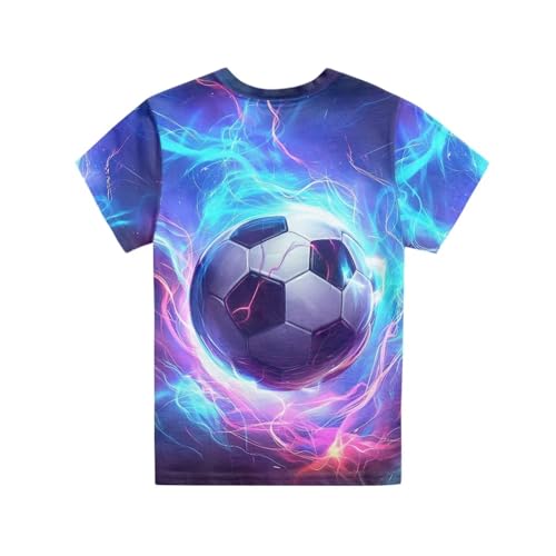 Image of JEOCODY Boys Girls Graphic Tees Funny 3D Printed Short Sleeve T-Shirts 3-16T