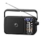 Panasonic RF-2400DEG-K Tragbares Radio mit Griff, Netz- oder Batteriebetrieb schwarz