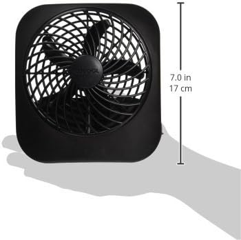 O2COOL Treva 5 Inch Battery Powered Fan Portable Desk Fan 2 Cooling Speeds with Compact Folding & Tilt Design Cubicle Accessories Small Portable (Black) - Image 7