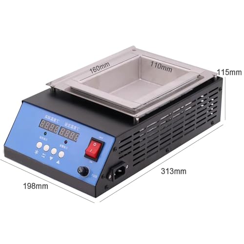 Horno de estaño de 1000W con doble pantalla para regular la soldadura de 30 a 400 ℃ 5