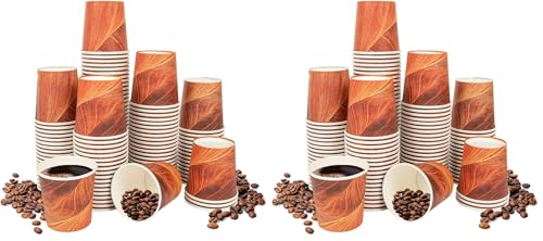 García de Pou 50 Unités - Gobelets Boissons Chaudes 1 Paroi Arizona 120 ml 230 + 18 Pe g/m2, 6,2/4,5 x 6 cm Marron Carton (Lot de 2)