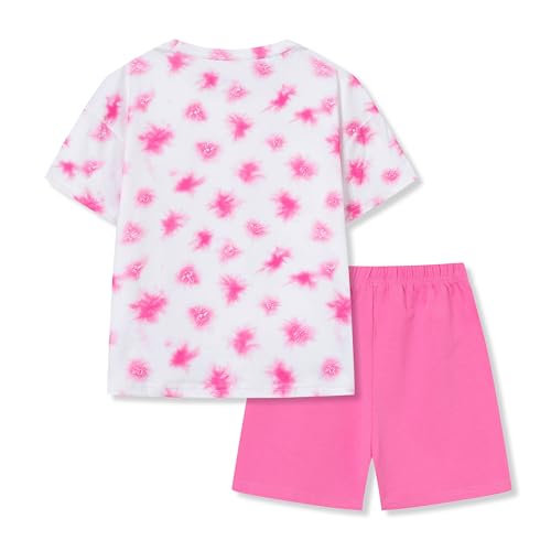 Image of Axumity Kid Toddler Girl Clothes Summer Ruffle Sleeve Figure Graphic Shirt + Shorts Summer Outfits Set
