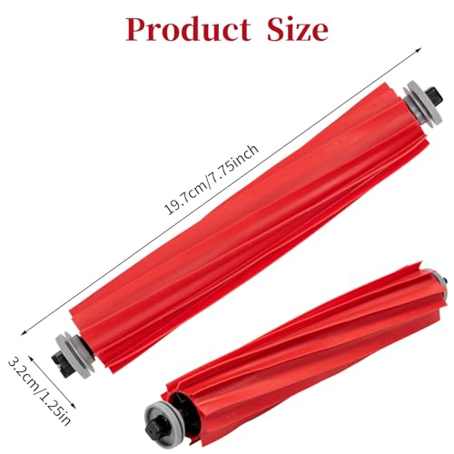 3 Stück Hauptbürste Zubehör Kompatibel mit Roborock S7/S7 Maxv/S7 Maxv Ultra/S7 Max Ultra/S7 Pro Ultra/Q Revo Staubsauger, Ersatzteile Saugroboter Zubehör, Trennbare Rubber DuoRoller-Bürste