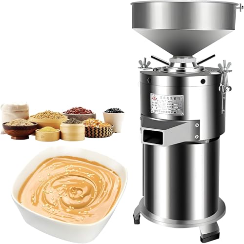 WOTZOV Máquina eléctrica para Hacer Mantequilla de Cacahuete (1100 W, 15 kg/h) para el hogar, despulpadora de almendras y sésamo, 2850 RPM.