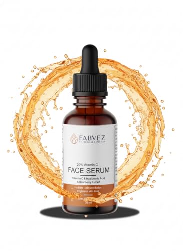 Image of 20% Vitamin C Face Serum 30 ml - Vitamin C & Hyaluronic Acid Face Serum for Glowing Skin, Water-Based & Highly Stable Formula, Brightening & Even Skin Tone, Suitable for Women & Men, Beginner Friendly