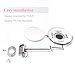 Wall Mounted Mirror Led Beauty Mirror 1X/10X Magnification Double Side,Folding Vanity Lamp Retractable 360 Rotating Function Shaving Mirror,Batteries(Not Included)/USB,Makeup and Shaving