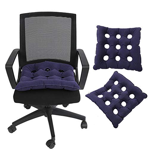 Cojín inflable del asiento de la silla de ruedas, Colchoneta Antiescaras, Cojín de aire inflable antiescaras para silla de ruedas asiento con almohadilla de aire para coche de oficina(420mm*420mm)