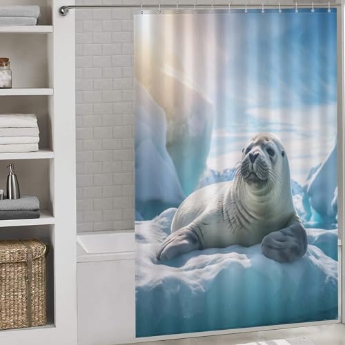 Rideau de douche polyester imperméable lavable en machine 152x183cm