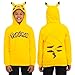 Pokemon Hoodie, Pikachu Kids Hoodie With 3D Ears, Cotton Boys Hooded Sweatshirt, Boys' Fashion Hoodies & Sweatshirts, Yellow 10