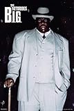 Pyramid America Biggie Smalls Poster Notorious Big Portrait White Suit Biggie Smalls Rapper Hip Hop Music 90s Retro Vintage Style Cool Wall Decor Art Print Poster 12x18