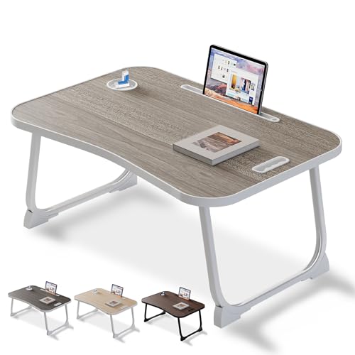 Bureau de lit pour Ordinateur, pour Manger, Lire, écrire sur Le lit, canapé, la Maison et Bureau (Grey)