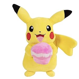 Pokémon 8″ Pikachu with Cupcake Plush – Officially Licensed – Quality & Soft Birthday Celebration Stuffed Animal Toy – Add to Your Collection! Great Gift for Kids, Boys, Girls & Fans of Pokemon