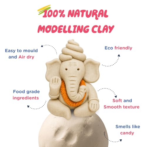 Image of Dabble Sensory Modelling Clay Kit | Ganesha DIY | Air-Dry | 3 Years+