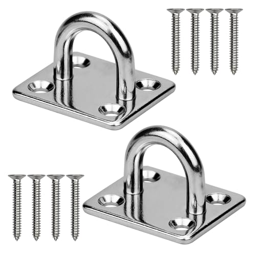 Facile da usare: La piastra oculare è facile da usare, devi solo selezionare la posizione desiderata, quindi spingere le viti attraverso il foro e stringerle con un cacciavite. Questi piatti quadrati eye pad sono facili e convenienti da installare su pareti solide, soffitti