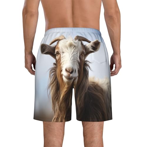 Men's Swim Trunks Quick Dry Beach Shorts Summer Bathing Suit Animal Goat Swimwear Beachwear with Pockets3