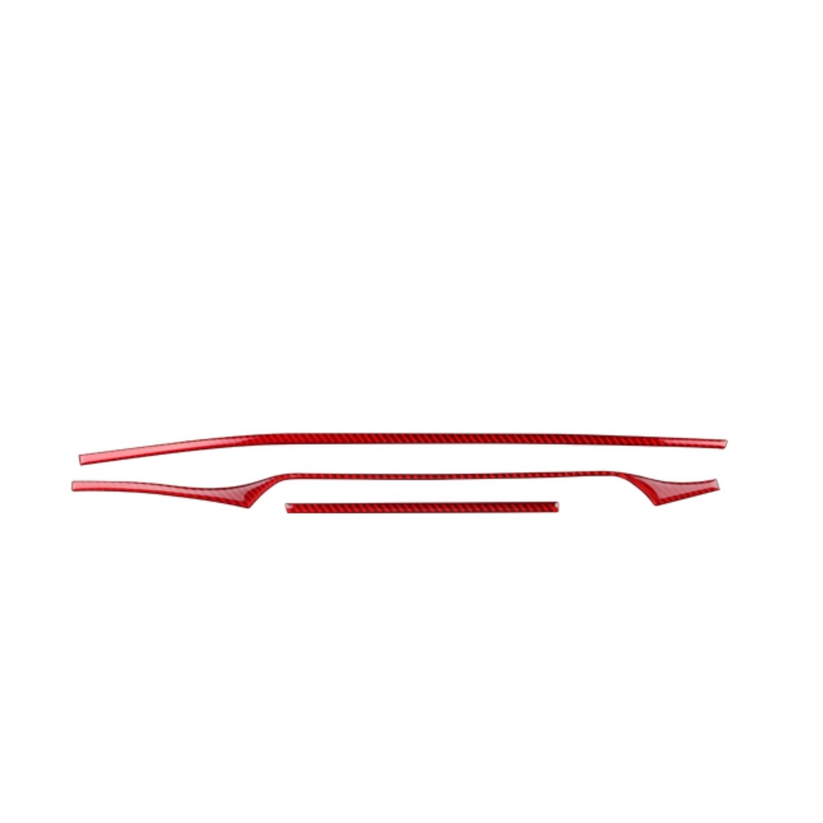 QBKGMEWCA Car Central Control Strip Sticker Interior Accessories Compatible for Kia Stinger 2019 2020 2021 2022 2023 LHD RHD Real Soft Carbon Fiber(Type3 LHD)