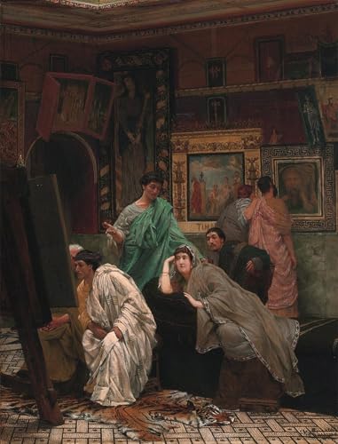 Cuadro de Lawrence Alma Tadema una raccolta di immagini al tempo di Augusto lienzo 60x90cm