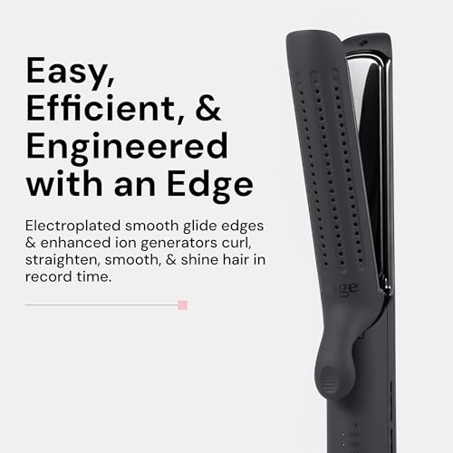 L'ANGE Hair Le Duo Edge 360° Airflow Titanium Styler | 2-in-1 Styler - Hair Straightener and Curler | Cooling Air Vents | Frizz-Free Results for All Hairstyles | Styling Tools & Appliances, Black - image 2