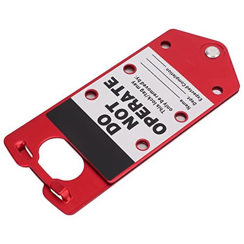 Image of Writable Aluminum Alloy Safety Lockout Hasp with Tamperproof Locking Tabs 38mm /1.5in Safety Insulating Padlock Abrasion Temperature for Chemical Industry