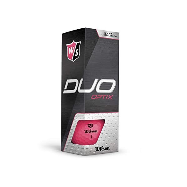 Wilson Staff Golfbälle, Duo Optix, 12 Bälle, Pink, Matte Oberfläche, Einfache Auffindbarkeit, WGWP50900