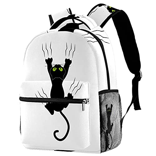 Sac à dos chat noir pour voyages et sorties scolaires des enfants
