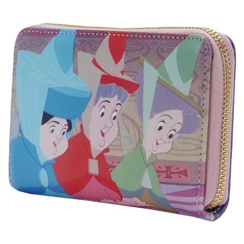 Loungefly DISNEY SLEEPING BEAUTY PRINCESS SCENE ZIP AROUND WALLET2