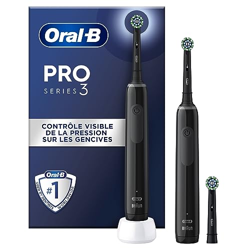 Oral-B Pro 3 3900 Lot De 2 Brosses À Dents Électriques Pour Adultes, 3 Modes De Nettoyage Avec...