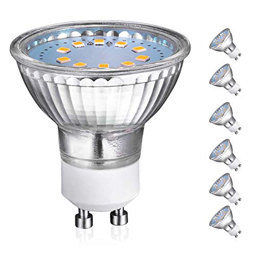 GVOREE GU10 Led Lampe 5w Kaltweiss,ersetzt 50W Halogenlampe,6000K 120° Abstrahwinkel 420 Lumen LED Birne Deckenlampen,Nicht Dimmbar,6er Pack (5W Kaltweiss)