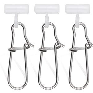 Fishing Sinker Slides High-Strength Braid Line Sinker Sliders with Duo-Lock Snap Saltwater Heavy Duty Sinker Weights Connector for Catfish Striper Surf Fishing Rig
