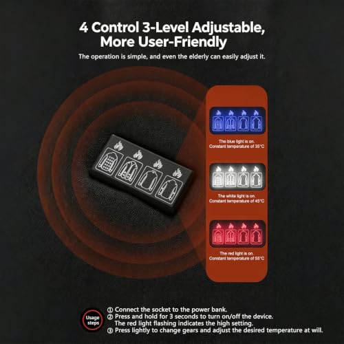 Heated Jacket for Men Women Hooded Coat Battery Pack Not Included - image 4