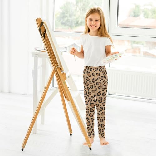ALAZA Girls' Leggings Children's Yoga Pants Skinny Printed Dance Cheetah Leopard Comfortable 4T4