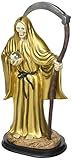Gran artesanal. 12 Inch Oro Santa Muerte San la Muerte Parca Estatua Figura decorativa