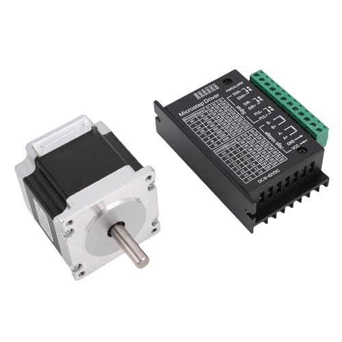 SEAFRONT Kit de Controlador de Motor Paso A Paso Nema23, Motor A Híbrido de Aleación de Aluminio PCB de Acero de Aleación con TB6600 0,5 A 4,0 A 32 Subdivisiones para Máquina de Grabado CNC