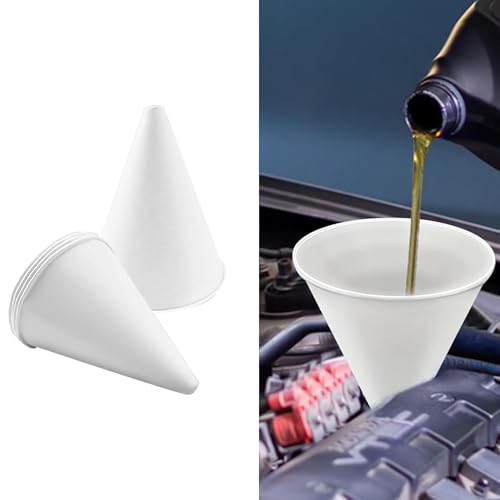 30 Stück Trichter für Den Automobilgebrauch Einweg Papiertrichter Kegeltrichter Auto-Mehrzwecktrichter für Den Einsatz in Der Automobilindustrie, Ölflaschen, Motoröltank Wasser, Parfüm, ätherische Öle