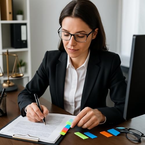Image of COI Desk Organizer Gift Set - Sticky Notes, Memo Pads, Pen & Note Holder for Office, School, Home | Compact Stationery Organizer for Desk (White)