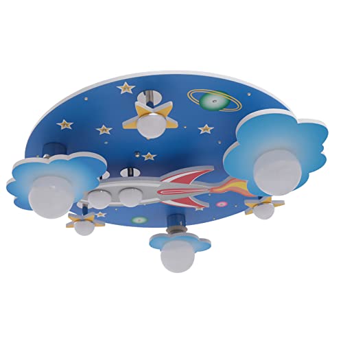 POAdwhmnr Astronaut Hanging Lamps, Creative LED Chandeliers with Pendant Dimmable Planet Light for Kids Room