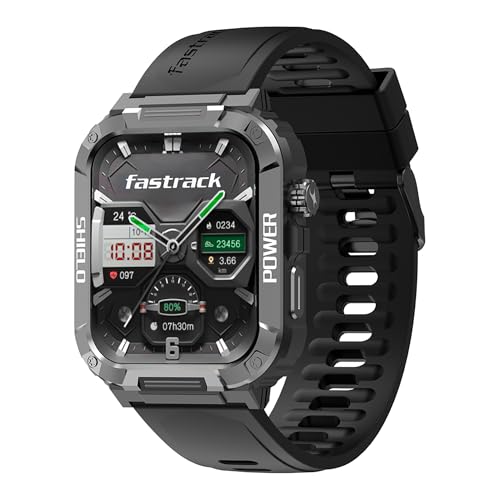 Fastrack Limitless Valor Smart Watch with 1.91' Ultra HD Display, Bluetooth Calling, SpO2, 100+ Sports Modes,Working Crown, Heart Rate & IP68 – Smartwatch for Man & Women Latest, 7-Day Battery (Black)