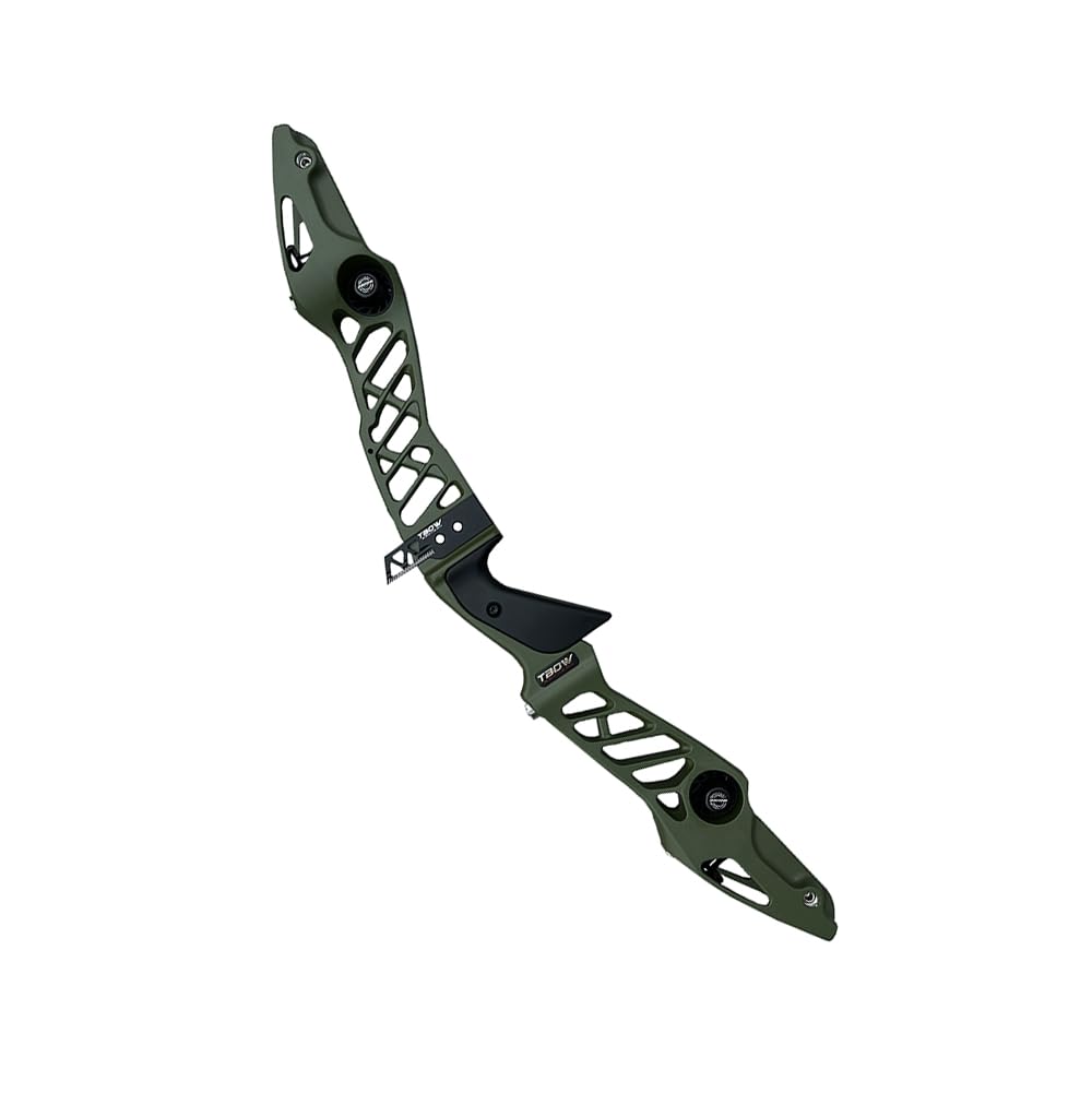 ACCMOS 25 Inch Recurve Bow Riser Universal ILF Interface H6 Junxing Taow Right Hand Takedown Hunting Archery Bow Accessories (Army Green)