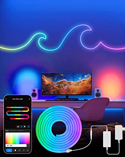 GUPUP LED Neon Rope Lights 16.4 ft,RGBIC Light Strip 24V Neon Strip,APP Controlled,Dramcolor,Water-Flow,led Strip neon for Bedroom,DIY,Indoor&Outdoor Decor GUPUP LED Neon Rope Lights 16.4 ft,RGBIC Light Strip 24V Neon Strip,APP Controlled,Dramcolor,Water-Flow,led Strip neon for Bedroom,DIY,Indoor&Outdoor Decor