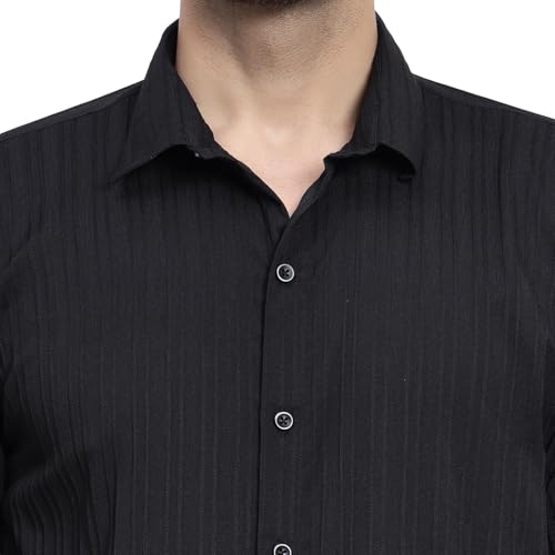 Image of FILO HEVIS Men's Casual Button Down Popcorn Shirts Stylish Long Sleeve Linen Textured Beach Summer Shirt